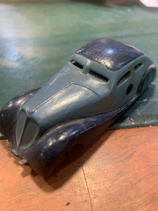 Coche hojalata vintage años 40