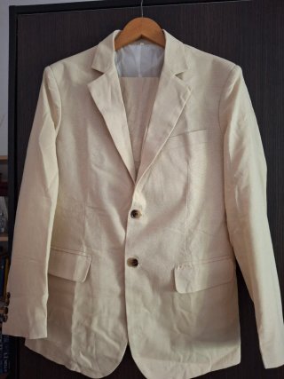 Traje de lino beige Talla L