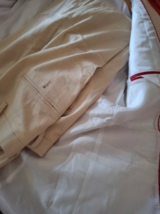 Traje de lino beige Talla L