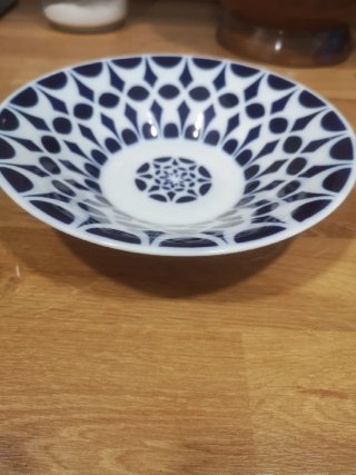 Plato hondo Sargadelos azul y blanco