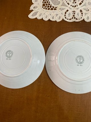 2 Platos Porcelana La Asturiana Gijón Invierno
