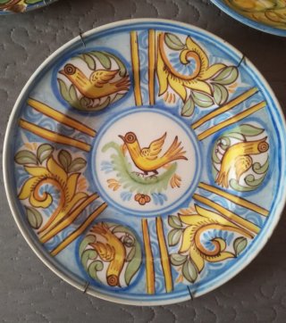 Lote 3 Piatti in Ceramica Antichi di Manises