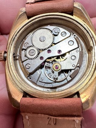 Orologio meccanico vintage Flux dorato