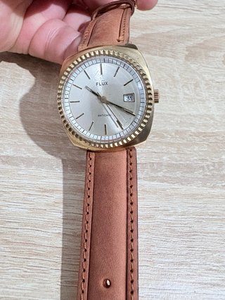 Orologio meccanico vintage Flux dorato