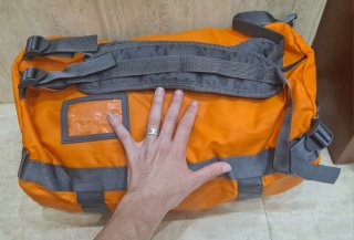 Bolsa de deporte BASIC FIT naranja y gris