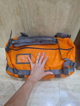 Bolsa de deporte BASIC FIT naranja y gris