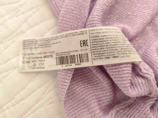 Top lencero punto lila Mango Talla S
