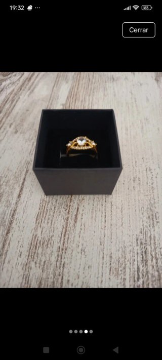 Anillo de acero inoxidable chapado en oro