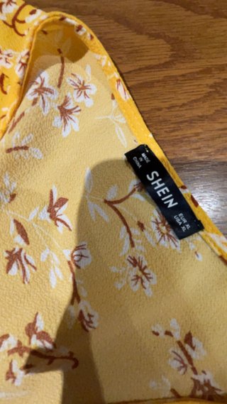 Vestido Largo Estampado Floral Amarillo