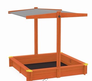 Arenero Madera Infantil 140x140x120 con Techo