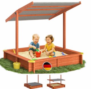 Arenero Madera Infantil 140x140x120 con Techo