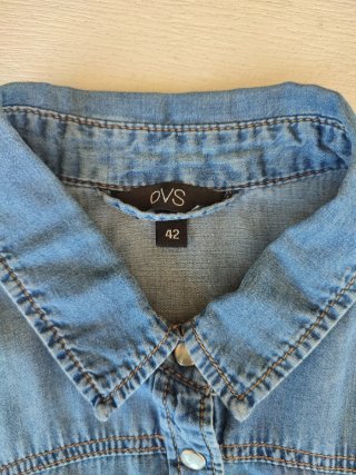 Camicia di jeans blu