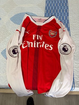Camiseta Arsenal Puma Manga Larga Roja Blanca