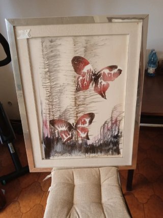 Quadro Sage Vernis tecnica mista farfalle