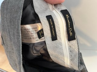 Pantalones lana gris Massimo Dutti T.34