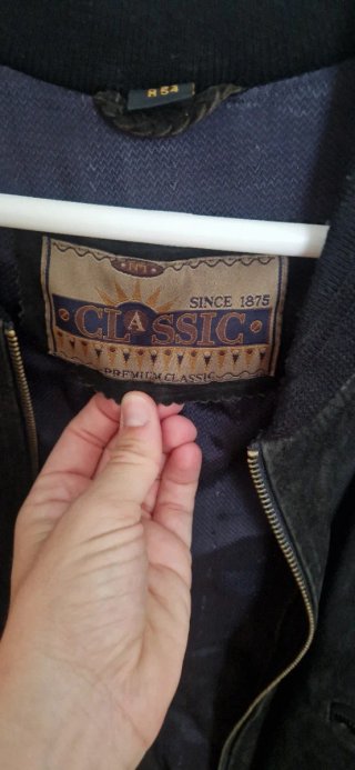 Chaqueta de ante negra