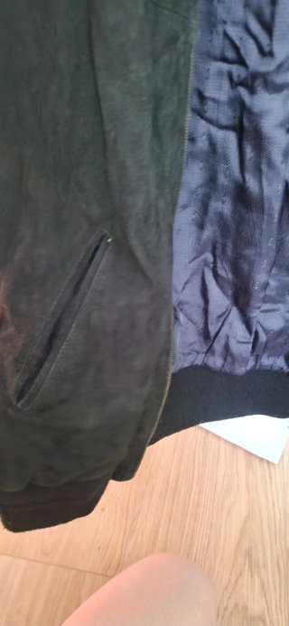 Chaqueta de ante negra