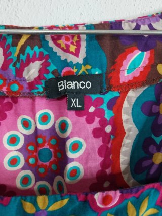 Vestido estampado Blanco Talla 46