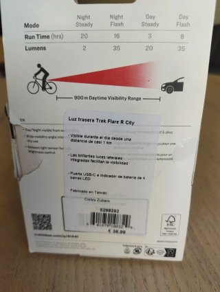 Luz trasera Trek Flare 100 R City