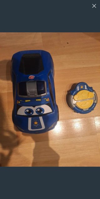 Coche Policía Teledirigido Azul