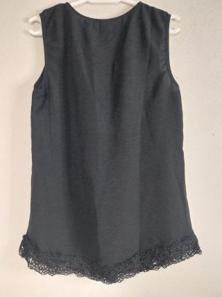 Camiseta tirantes Shein negra encaje talla s