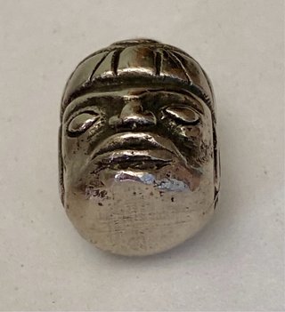 Colgante de Plata Antigua Cabeza Buda. Colección!