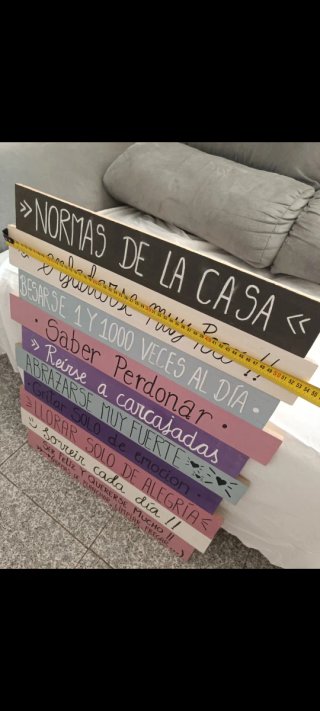 Panel Decorativo Normas de la Casa