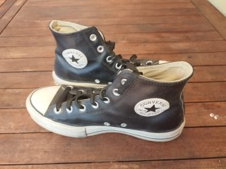 Tenis Converse Botín Piel Negra