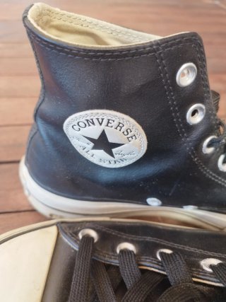 Tenis Converse Botín Piel Negra
