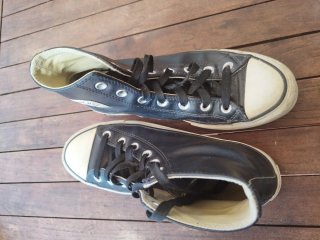 Tenis Converse Botín Piel Negra