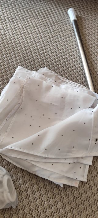 Soporte y cortina de baño