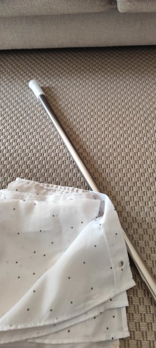Soporte y cortina de baño