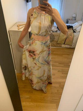 Vestido largo estampado floral talla 38
