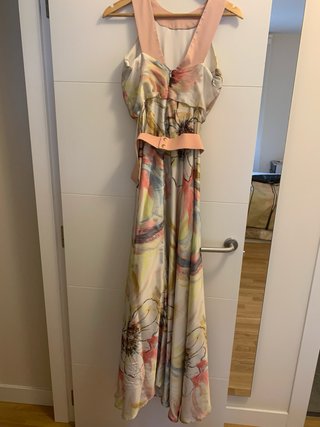 Vestido largo estampado floral talla 38
