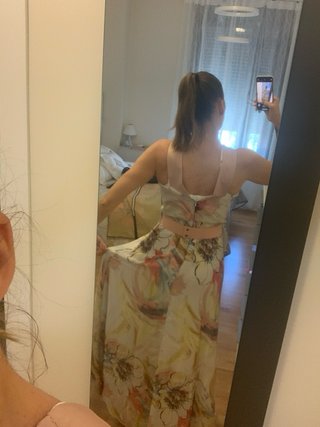Vestido largo estampado floral talla 38