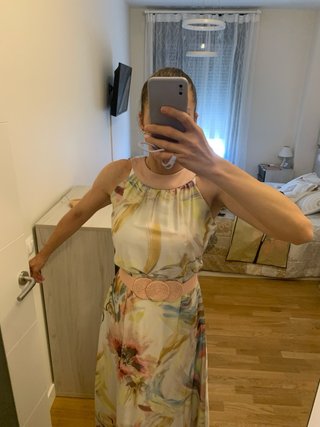 Vestido largo estampado floral talla 38