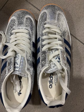 Zapatillas Adidas plateadas y azules
