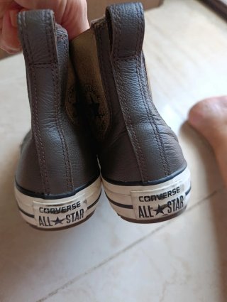 Converse pelle marroni donna