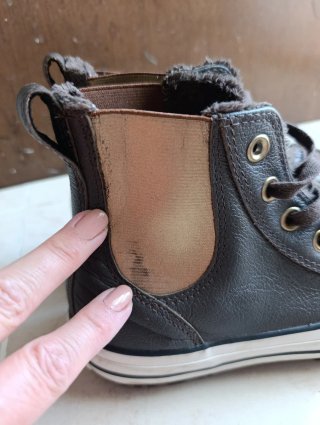 Converse pelle marroni donna