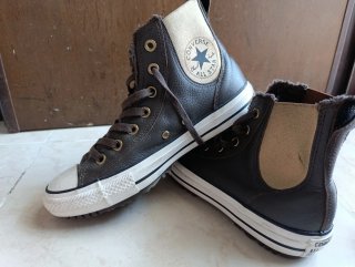 Converse pelle marroni donna