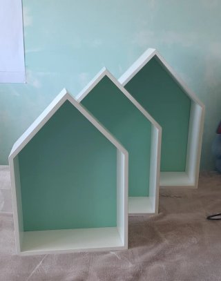 3 Estanterías Casita Blancas