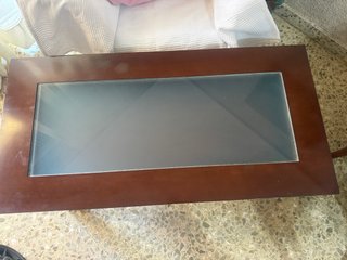 Mesa de centro madera y cristal