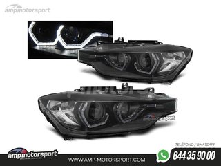 FAROS DELANTEROS OJOS DE ANGEL 3D U PARA BMW SERIE 3 F30 / F31 2015-2018