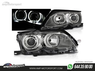 FAROS DELANTEROS OJOS DE ANGEL LED PARA BMW SERIE 3 E46 2001-2005