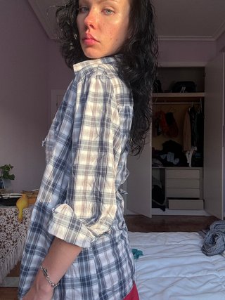 Camisa Vintage 90s Ruffle Oversize
