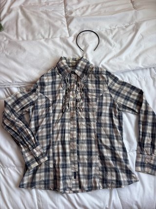 Camisa Vintage 90s Ruffle Oversize