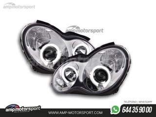 FAROS DELANTEROS OJOS DE ANGEL CCFL PARA MERCEDES CLASE C W203