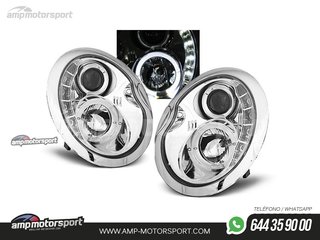 FAROS DELANTEROS LUZ DIURNA / OJOS DE ANGEL PARA MINI COOPER 2001-2006