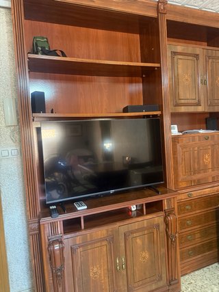 Mueble salón clásico nogal gran capacidad