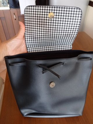 Zaino Camomilla Milano donna nero e bianco